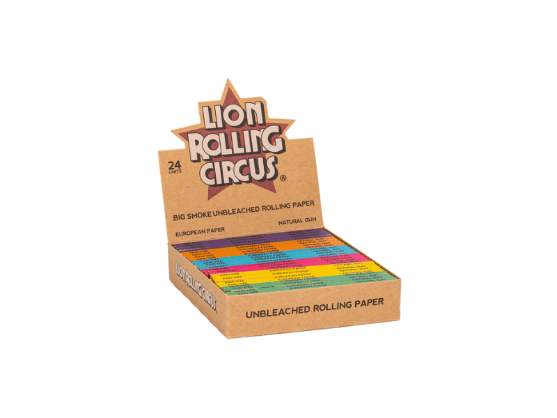 Lion Rolling Circus Caja papel Unbleached King Size 
